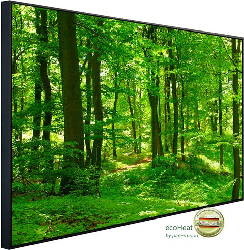 papermoon Infrarotheizung EcoHeat Wald im Frühling mit Matt-Effekt in Bunt, App-Steuerung und Überhitzungsschutz - Bild 1