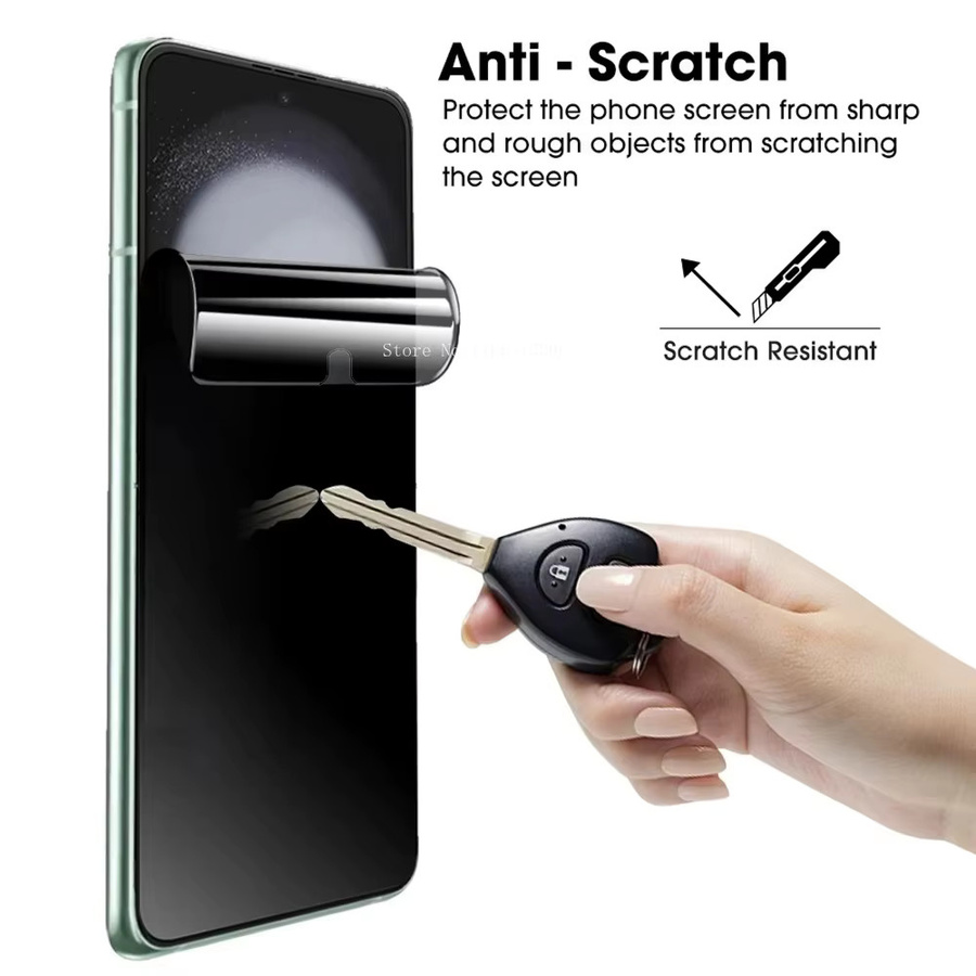 Caynes Privatsphäre Hydrogel-Schutzfolie für iPhone 17 Pro Max, iPhone 17 Pro und iPhone Air 17, Transparent, Vollabdeckung Anti-Spy Film - Bild 2