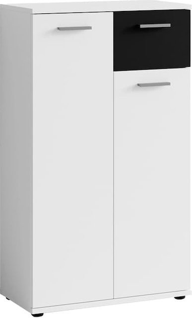 Schuhschrank byLIVING JAKOB modern schwarz weiß B/H/T: 60 x 102 x 30 cm - Bild 1