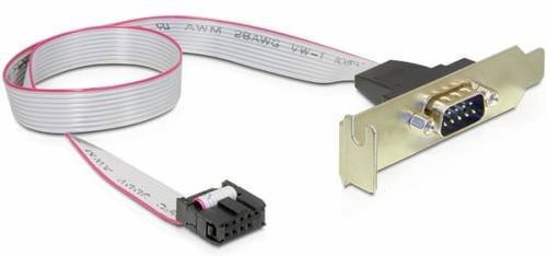 Delock 89300 Low Profile PC-Slotblech mit 1x Serieller Schnittstelle in Silber - Bild 1