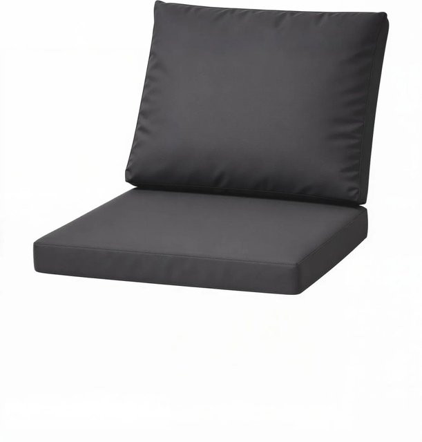 Setgarden 6er Set Sitzkissen für Polyrattan Sessel in Anthrazit mit abnehmbarem Bezug, Sitzkissen B: 50 cm, T: 52 cm, H: 7 cm und Rückenlehne B: 56 cm, H: 50 cm - Bild 1