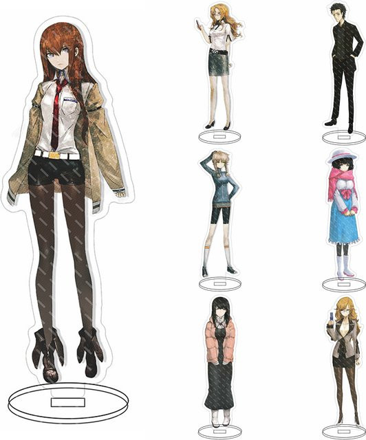 Bandai Steins Gate Makise Kurisu Shiina Mayuri Amane Suzuha, Acryl-Ständer, 16cm - Bild 1