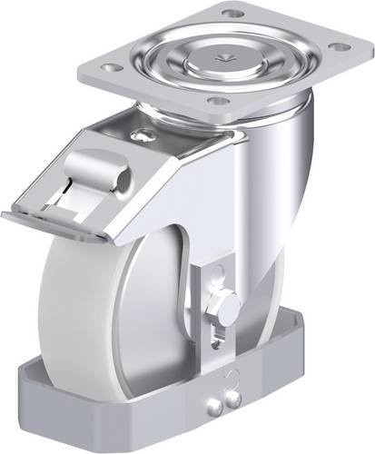 Blickle Stahlblech-Lenkrolle LH-PO 160K-FI-FA-FS in Grau und Weiß mit Rad-Durchmesser 160 mm und einer Tragfähigkeit von 450 kg - Bild 1