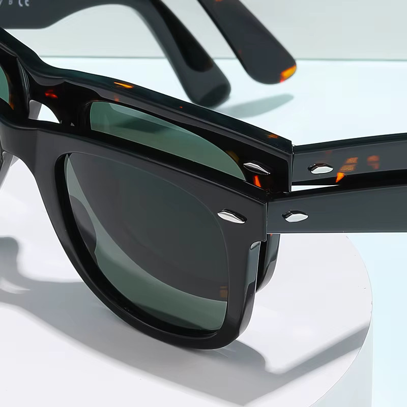 ROGBAE R214s Sonnenbrille, Herren, Vollrand, Square, Acetat, Schwarz - Bild 2