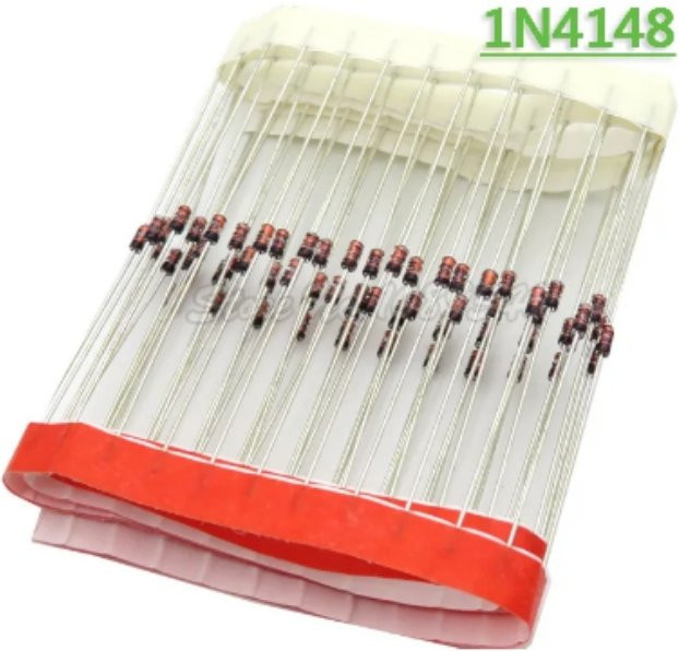 SAMIROB 100 Stück 1N4148 DO-35 Schaltdiode in Schwarz - Bild 1