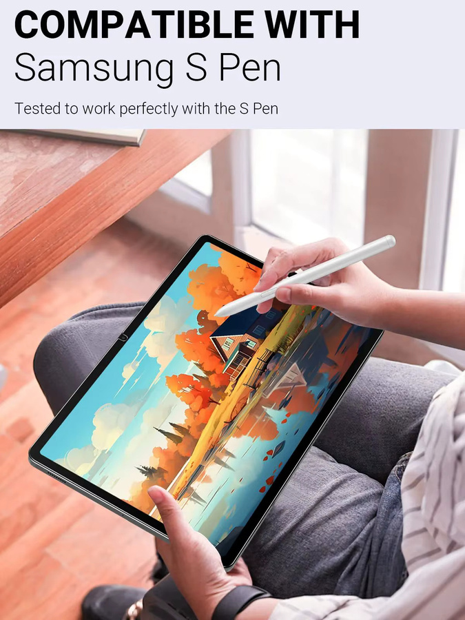 2er-Pack gehärtete Displayschutzfolie für Samsung Galaxy Tab S11, S10 Lite, S10 FE, S9 FE 5G und S9 in Transparent mit 9H Härte und hoher Auflösung - Bild 5