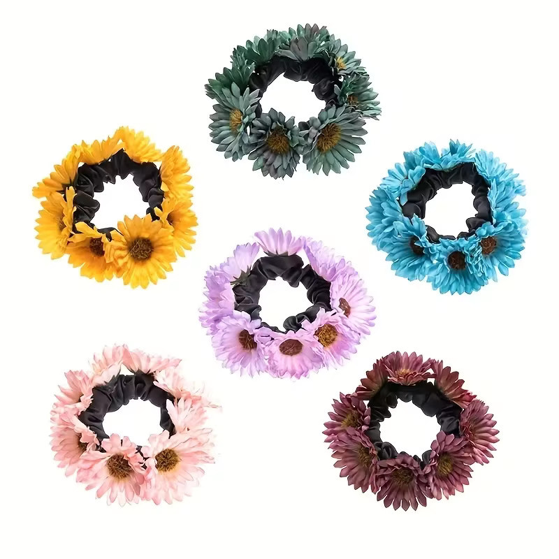 Haargummi Sonnenblumen, Damen - Bild 3