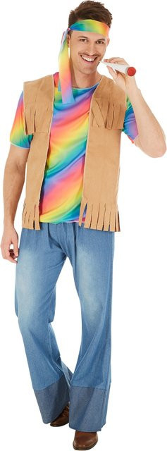 tectake Herrenkostüm Hippie Peace - Bild 1