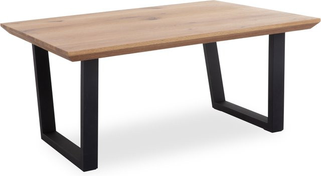 Couchtisch ASOLA modern rechteckig aus Eiche in Braun und Schwarz B/T/H: 70 x 45 x 30 cm - Bild 1