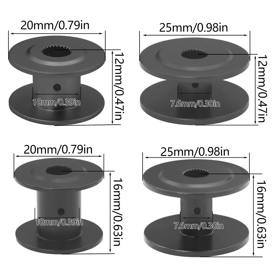 FACSNY Aluminium 25t Lenkgetriebe Servo Winde Spule Rad, Metall, Schwarz - Bild 2
