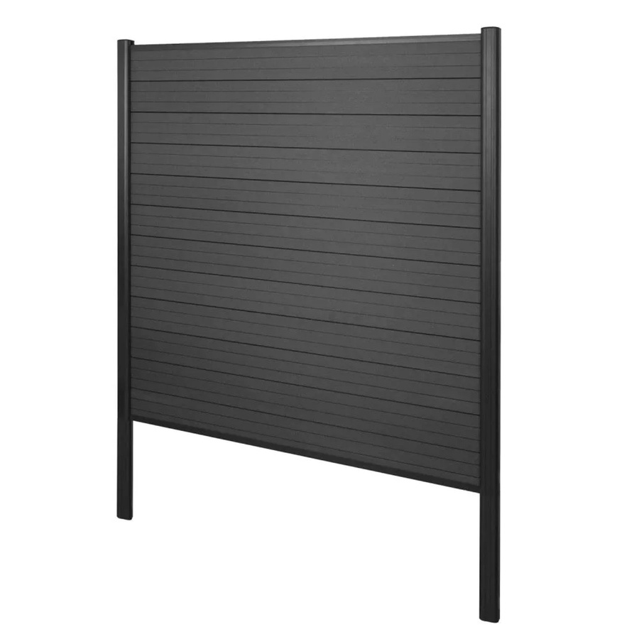 MCW WPC-Sichtschutz Savoie Windschutz Zaun mit Alu-Pfosten zum Einbetonieren, Basiselement, Höhe: 190 cm, Anthrazit - Bild 2