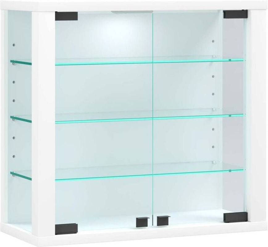 VCM Vitrosa S Hängevitrine aus Glas und Holz in Weiß mit ESG-Sicherheitsglas, H x B x T: 40 x 43 x 18 cm - Bild 2