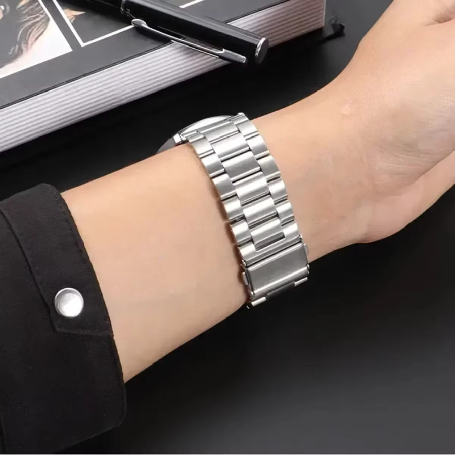Uhrenarmband Edelstahl, Silber, 20/22mm - Bild 5