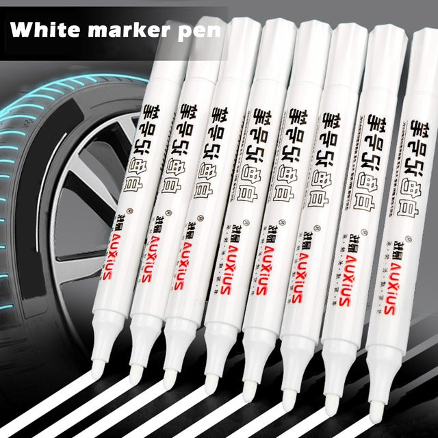 Weißer Marker Stifte Set mit 2,0 mm Spitze, wasserfeste weiße Gel Stifte für Graffiti, Skizzieren und Schule - Bild 1