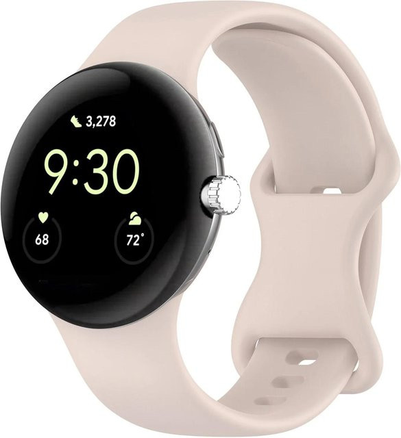 Smartwatch-Armband Silikon, Rosa, Google Pixel Watch 2/1/3, 41 mm - Bild 1