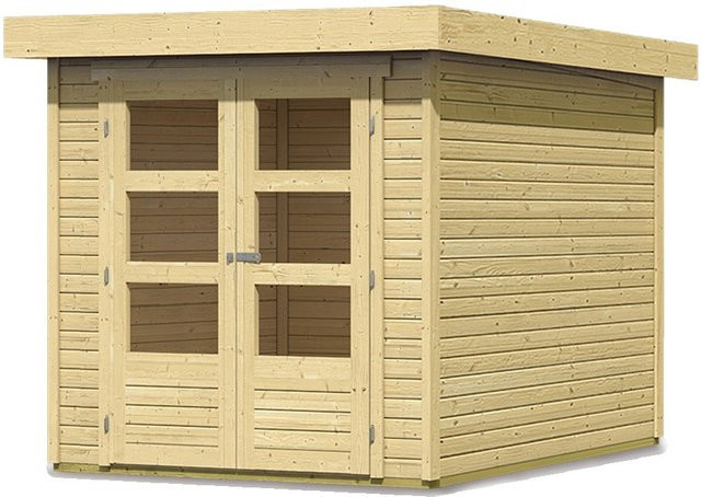 KARIBU Gartenhaus Askola aus Holz in Beige, B/H/T: 213 x 211 x 217 cm - Bild 2