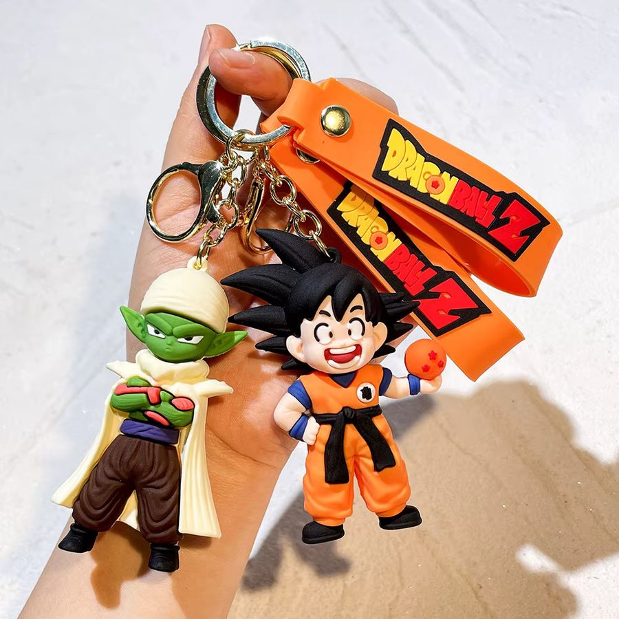Bandai Dragon Ball Z Anime Actionfiguren Schlüsselanhänger aus PVC mit Son Goku, Vegeta, Piccolo, Majin Buu und Tien Shinhan als Sammlerstück - Bild 2