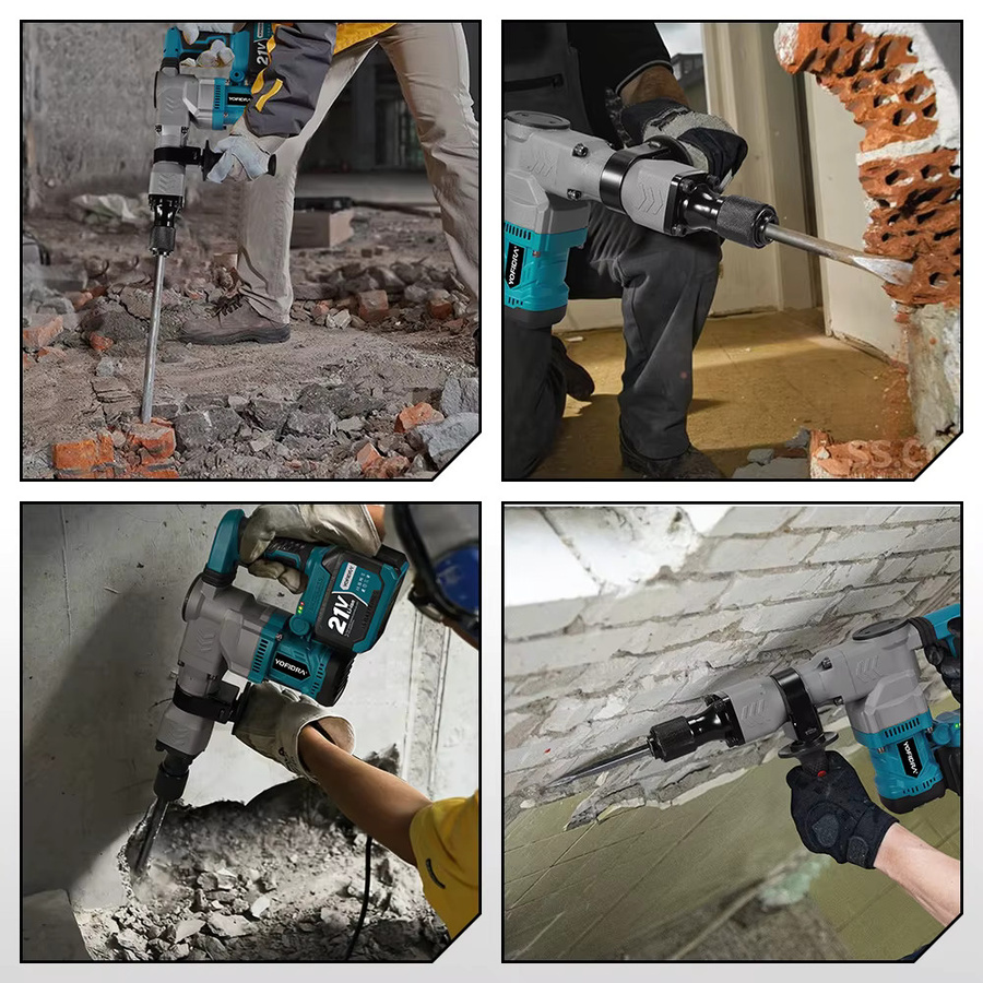 YOFIDRA Bürstenloser Elektrohammer 6000W Abbruchhammer und Meißelwerkzeug für Makita Akku - Bild 2