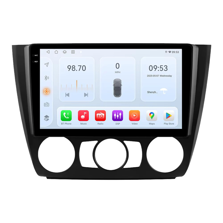 OSSURET Multimedia Autoradio mit Wireless CarPlay, 4G, WiFi, GPS und DSP für BMW 1 E87 E81 E82 E88 (2004-2011), Schwarz - Bild 4