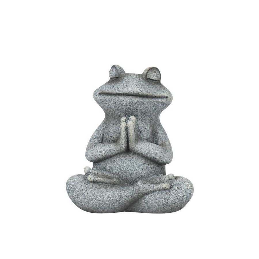 Yiran Furniture Meditations-Frosch aus Harz als dekoratives Ornament für Garten und Wohnzimmer - Bild 1
