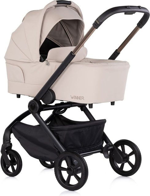 Chipolino Kombikinderwagen Winner 2 in 1 mit Babywanne und Sportsitz, klappbar, beige - Bild 1