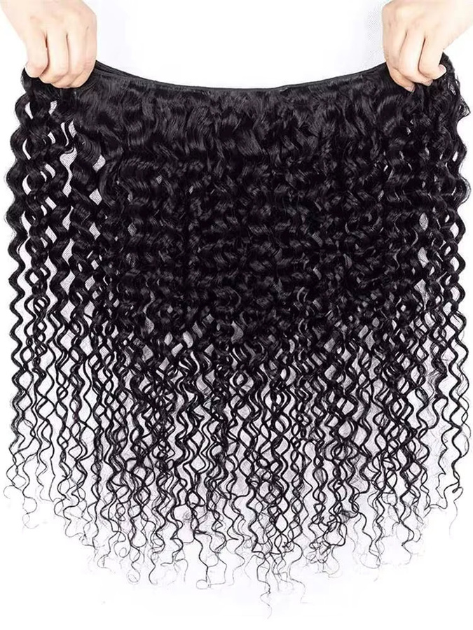 SHES BEAUTY Echthaar-Bündel Kinky Curly Brasilianisch, Schwarz, 50g - Bild 6