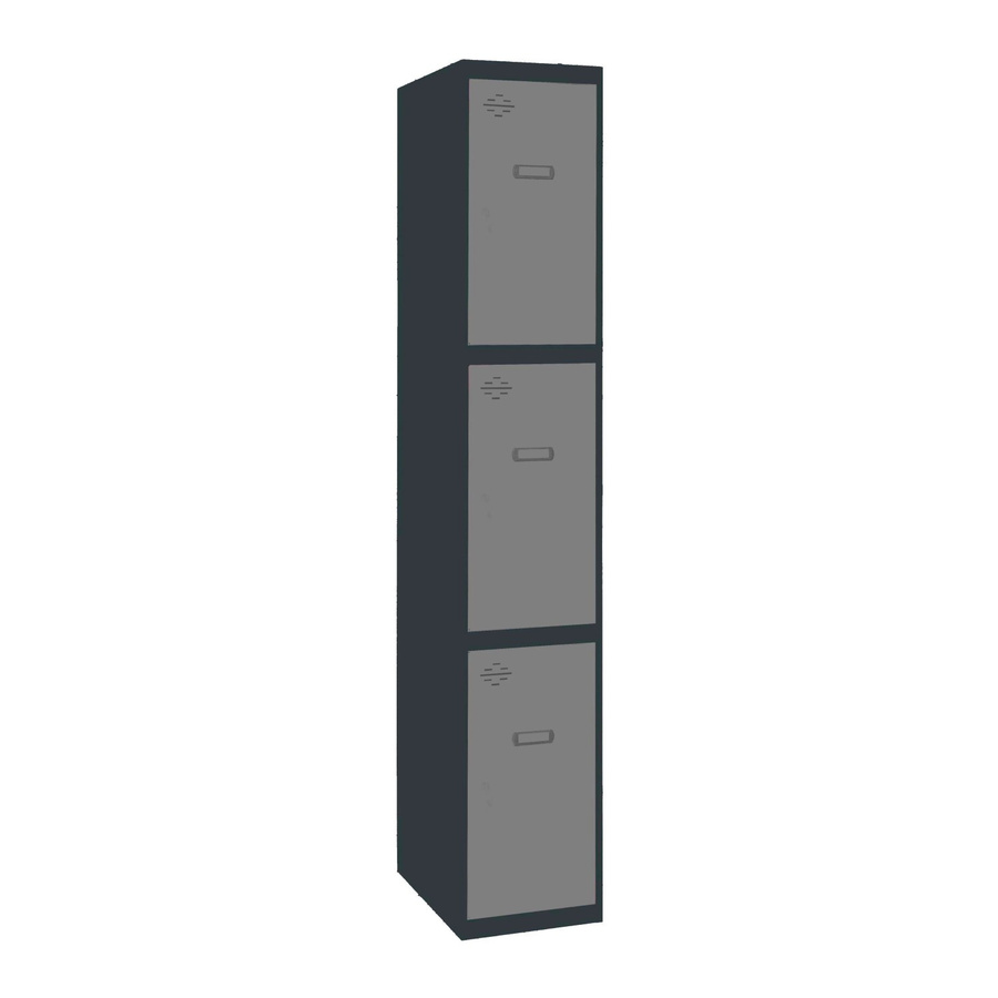 PROREGAL Spind AMEGO Schließfach Garderobe mit 3 Abteilen, Anthrazit-Grau, H x B x T: 180 x 30 x 50 cm - Bild 2