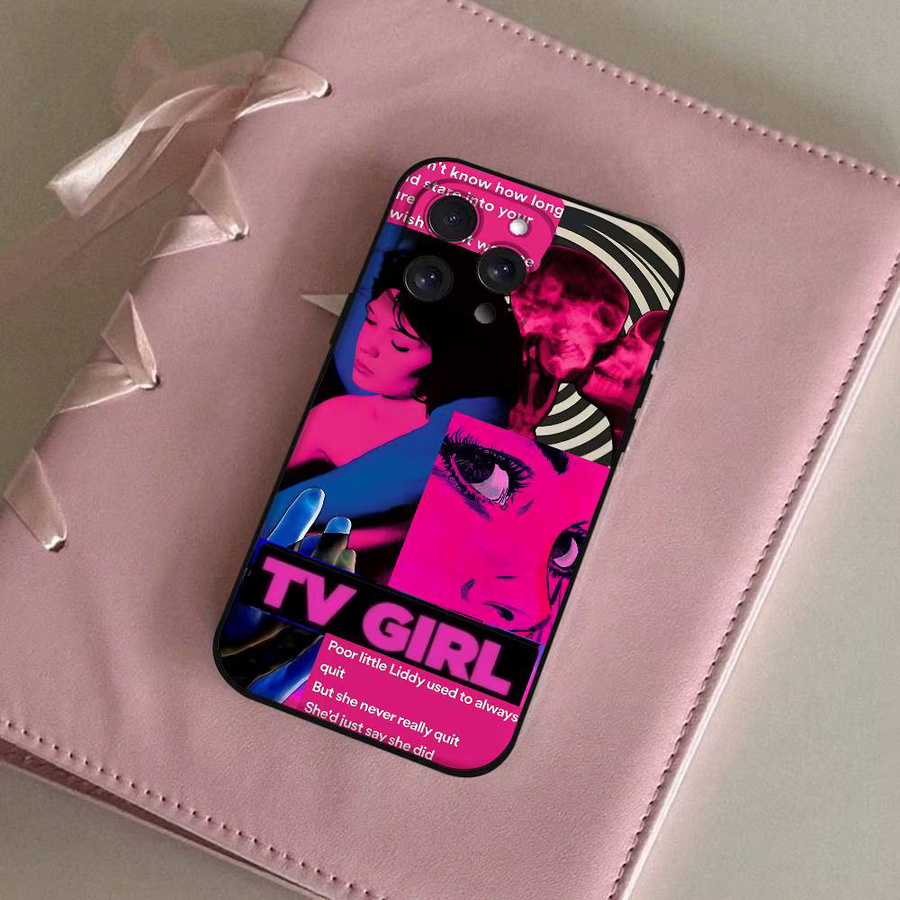 Handyhülle mit TV-Mädchen-Musik-Design für iPhone 11 bis iPhone 17 Pro Max Plus, weiches und hautfreundliches TPU in Multicolour - Bild 3