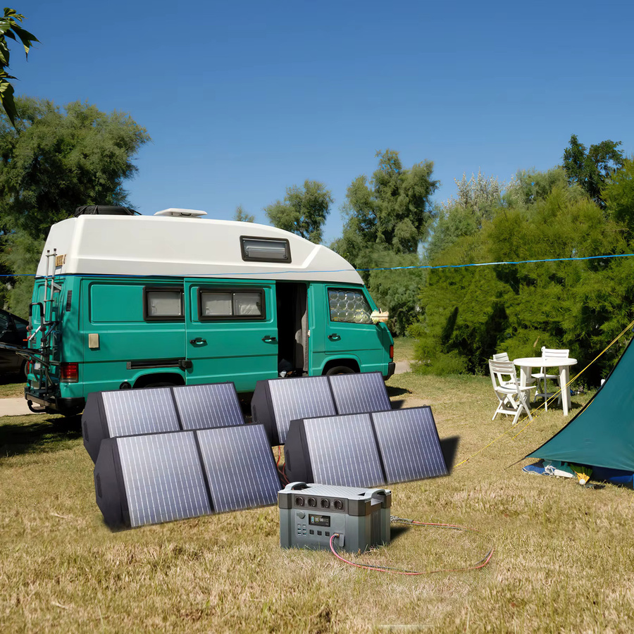 ALLPOWERS S2000 Pro Outdoor-Generator 2400 W tragbares Kraftwerk mit 4 x 100 W faltbaren Solarmodulen für Camping und Wohnmobile - Bild 5
