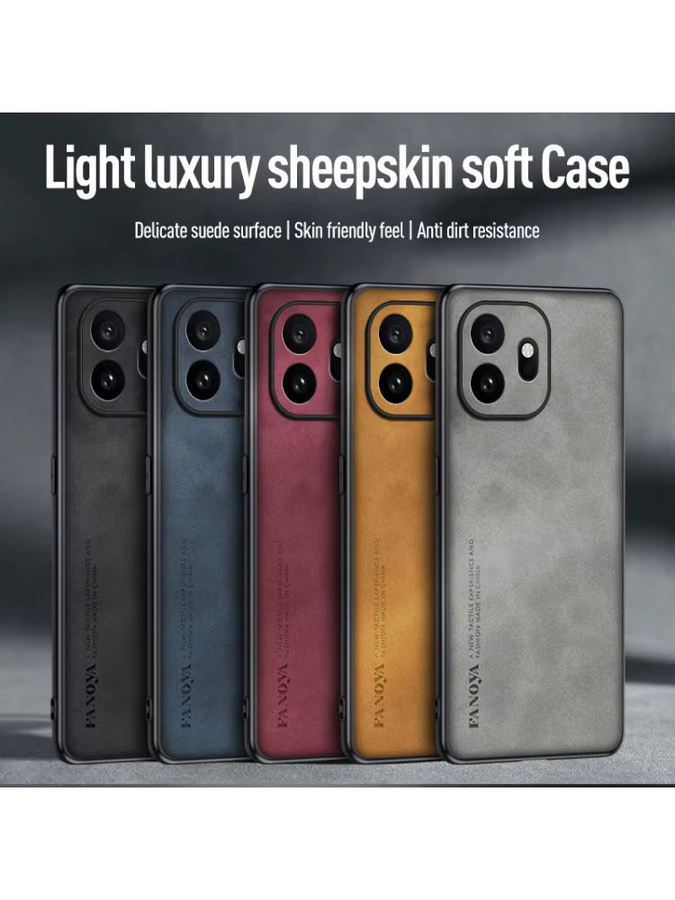 EUCAGR Luxus PU Leder Handyhülle für OnePlus 15/15T in Grau, stoßfeste Softcase Schutzhülle - Bild 5