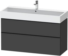 Duravit Waschtischunterschrank D-Neo Wandhängend in Schwarz und Grau Matt, B/T/H: 118,4 x 44,2 x 62,5 cm - Bild 1