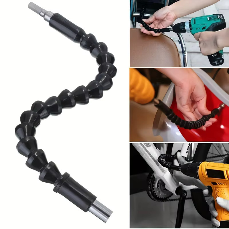 Newone Flexible Wellenverlängerung Bit-Halter für elektronische Bohrer, Schwarz, 3 Stück - Bild 4