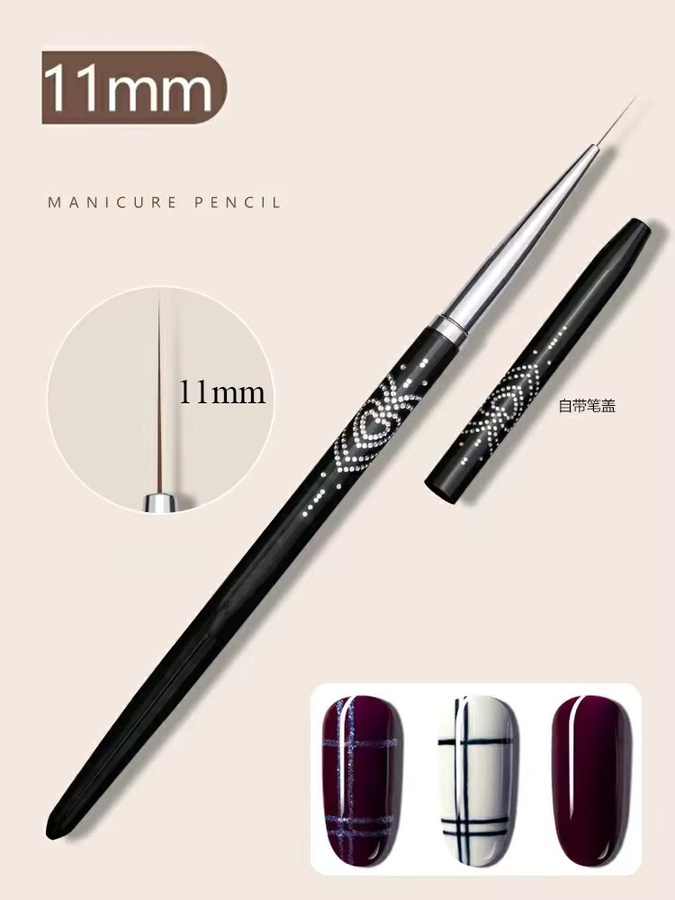 Rabtafx Nail Art Pinsel, Schwarz, Unisex - Bild 3