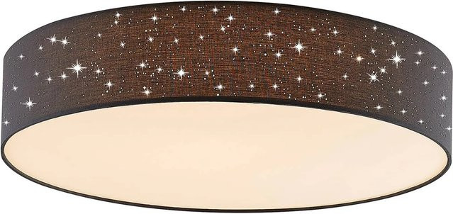 Lindby LED Deckenleuchte Ellamina in Schwarz aus Textil mit Leselampe und Fernbedienung, dimmbar - Bild 1