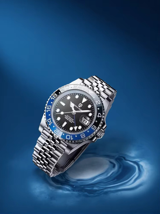 PAGANI DESIGN Armbanduhr, GMT, Automatik, Edelstahl, Saphirglas, 40 mm, Herren - Bild 7