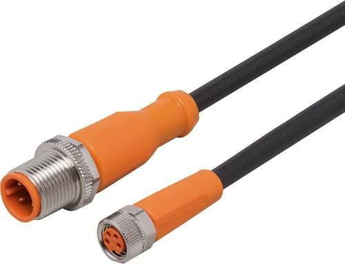 ifm electronic EVC241 Verbindungsleitung mit Stecker und Buchse, gerade, orange, Polzahl: 4, Länge: 0,6 m - Bild 1