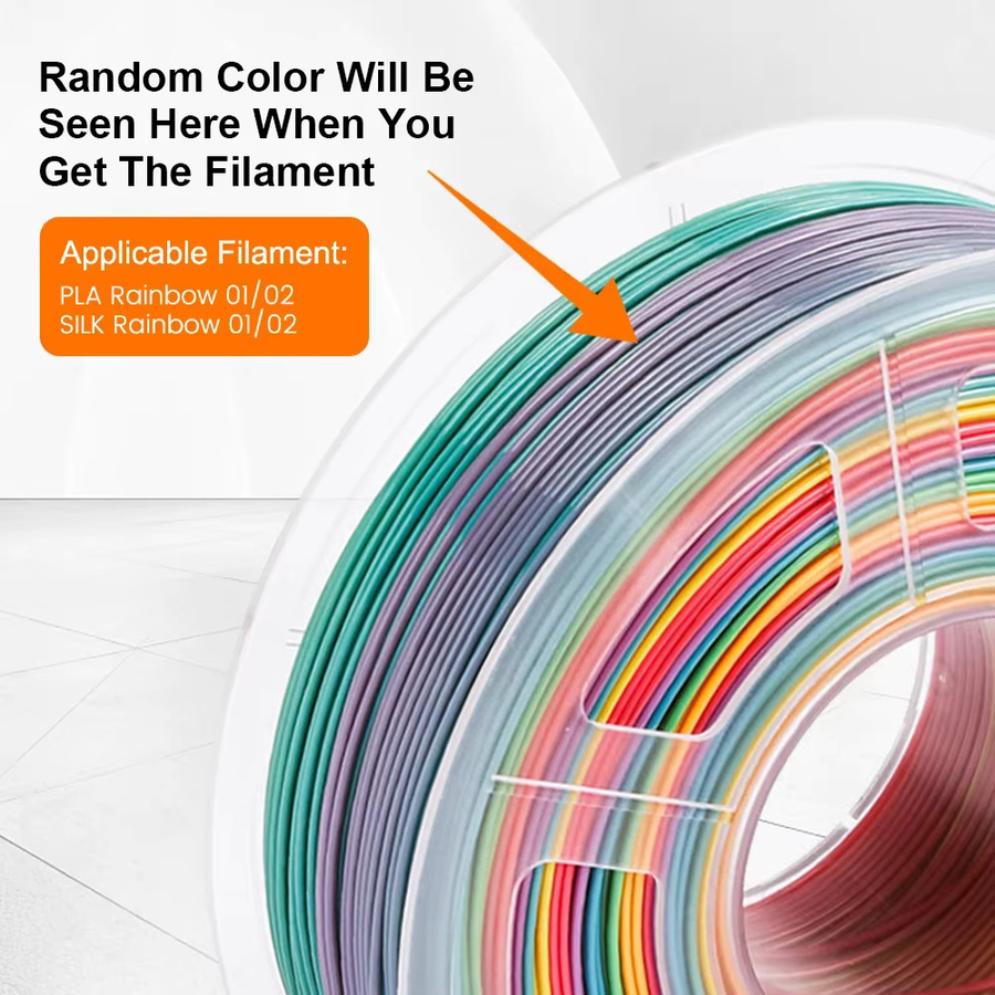 JAYO PLA+ 3D-Druckfilament Regenbogen Multicolour, Durchmesser: 1,75 mm, 5,5 kg - Bild 2