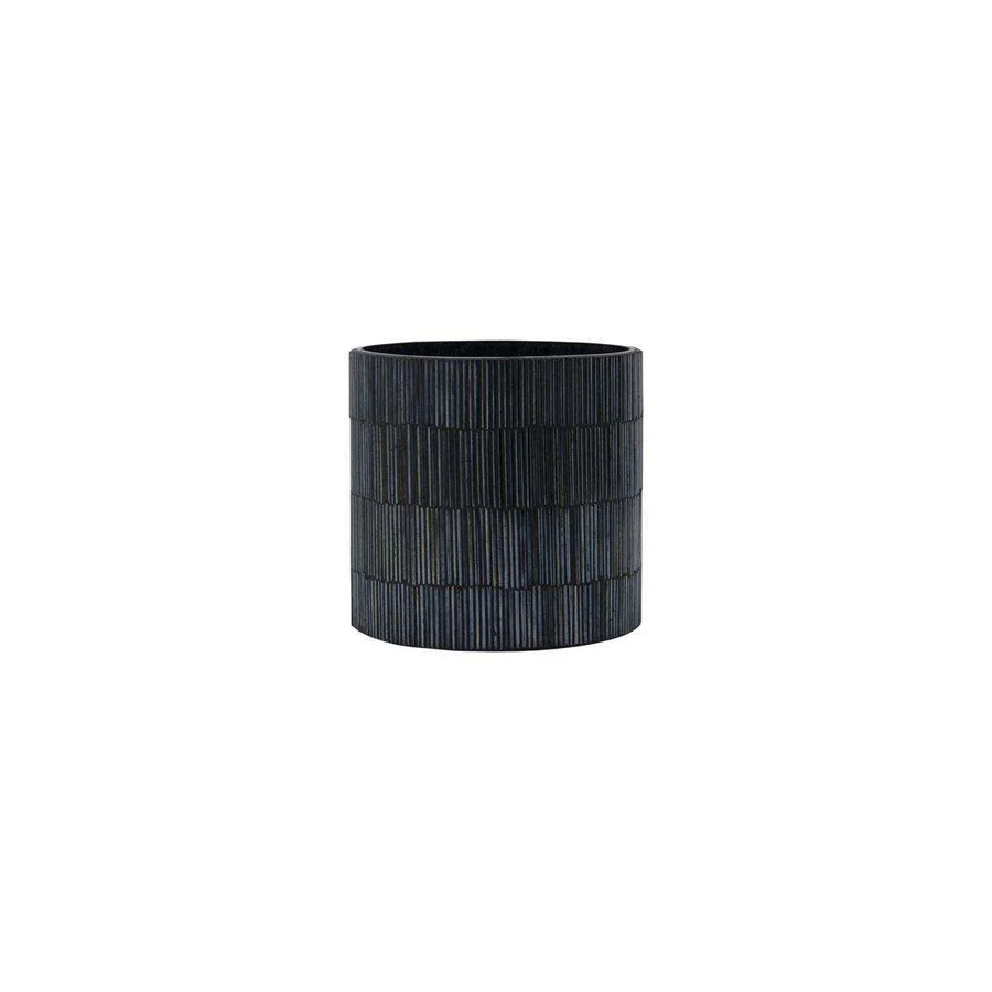 House Doctor Stimmungslicht Gara in Schwarz mit Mosaikmuster für Teelichter, Höhe: 10,5 cm, Breite: 10,0 cm, Tiefe: 10,5 cm - Bild 1