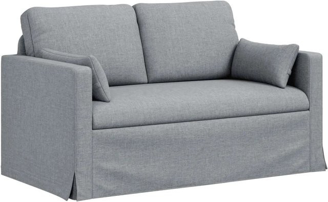 vidaXL Sofa Hellgrau mit Stoffbezug und Metallrahmen B/T/H: 139 x 78 x 80 cm - Bild 1