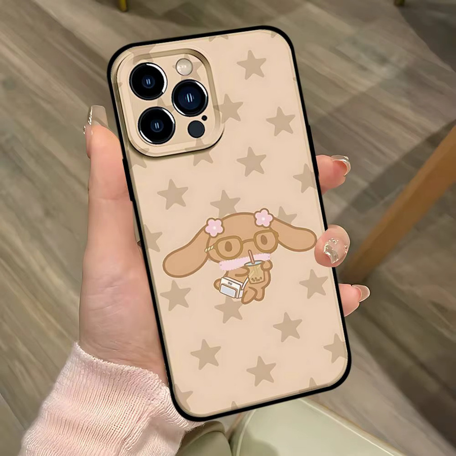 Mesuca Handyhülle mit Cartoon M-Mocha Design für iPhone 11 bis iPhone 17 Pro Max Plus Mini aus weichem TPU - Bild 2
