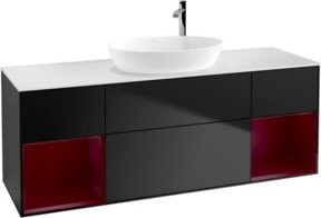 V&B Waschtischunterschrank Finion in Schwarz lackiert, Breite: 160 cm - Bild 1