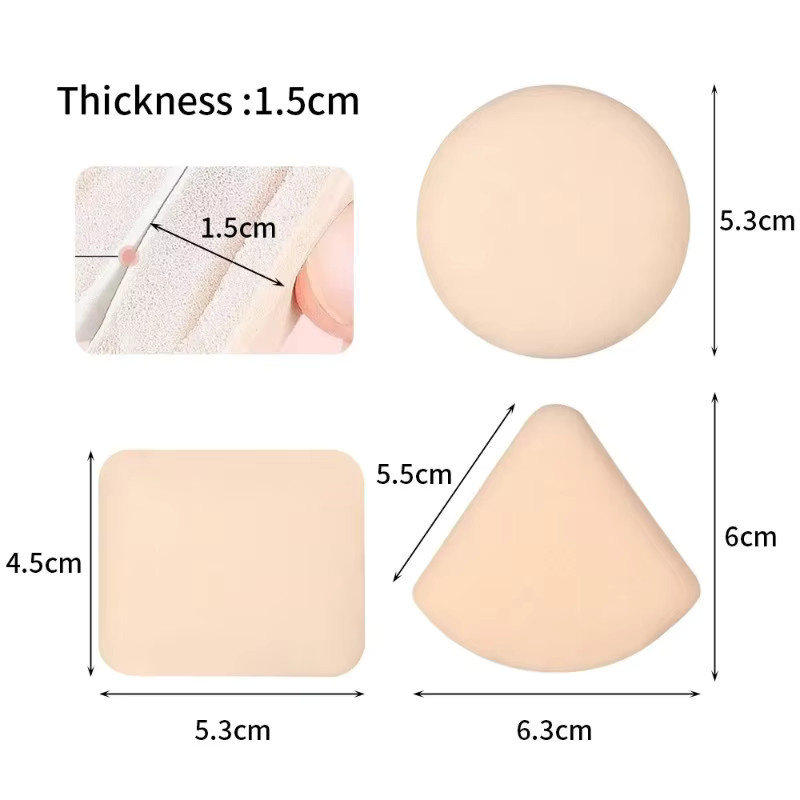RUZOFO Make-up-Puderquasten-Set, Cushion Puff Foundation Blender, Unisex - Bild 3