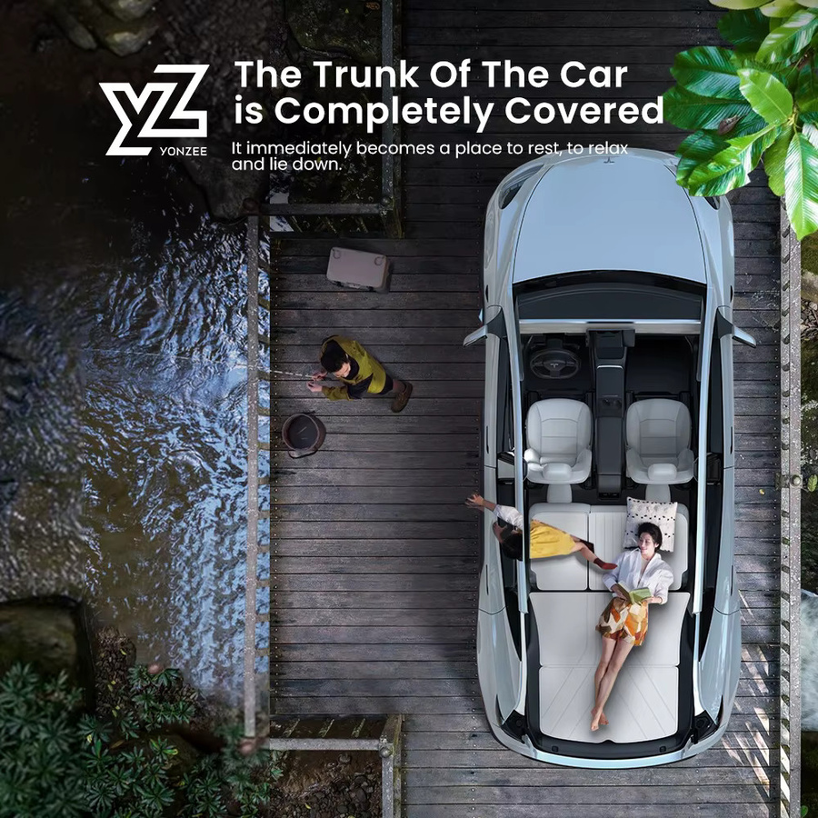 YZ Kofferraummatte aus Leder für Tesla Model Y Juniper 2021-2026, wasserdichte und rutschfeste Bodenmatte in Weiß - Bild 3