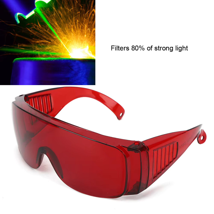 BACHIN Laser-Schutzbrille mit getönten Gläsern in Grün und Rot für den industriellen Einsatz - Bild 3