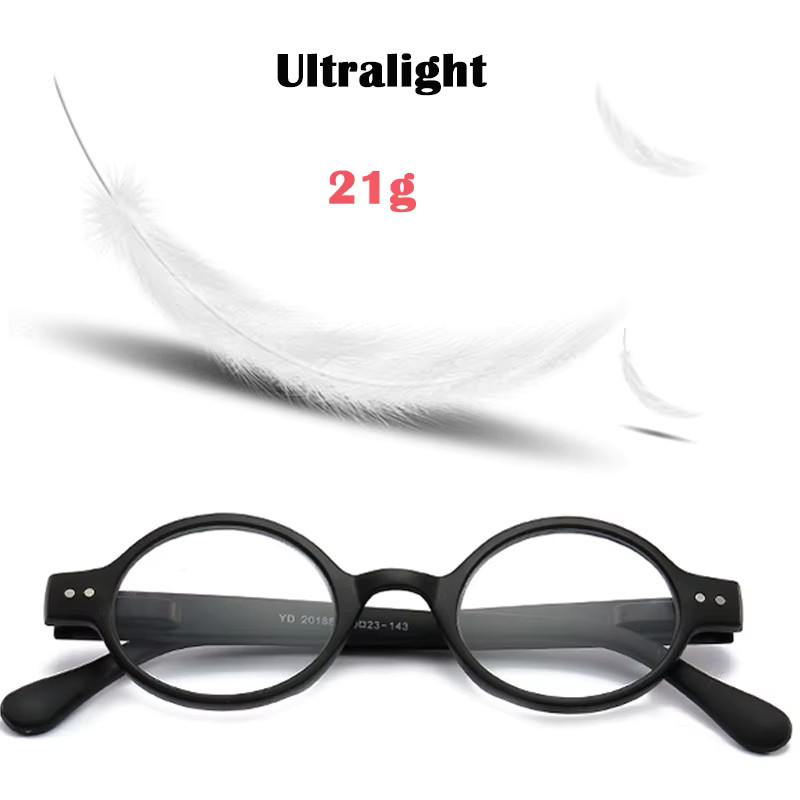 ONEVAN Lesebrille Retro, Rund, Vollrand, Kunststoff, Schwarz, Männer - Bild 2