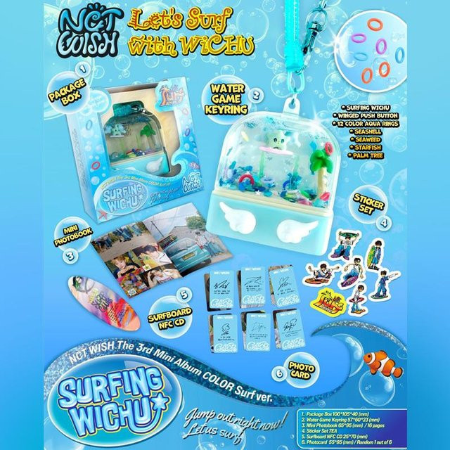 NCT WISH 3. Mini-Album COLOR Surf Ver. CD in Weiß - Bild 1