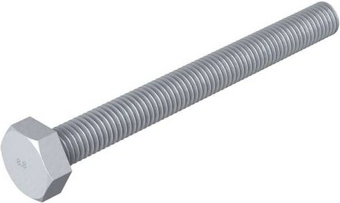 OBO Bettermann Sechskantschraube M10 x 100 mm aus Stahl in Silber, 50 Stück - Bild 1