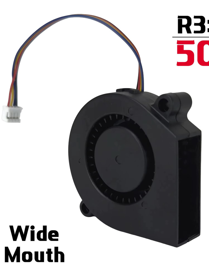 R3men R3fan Hochleistungs-Gebläse 5015 für 3D-Drucker, Schwarz, 9,5 K U/min - Bild 3