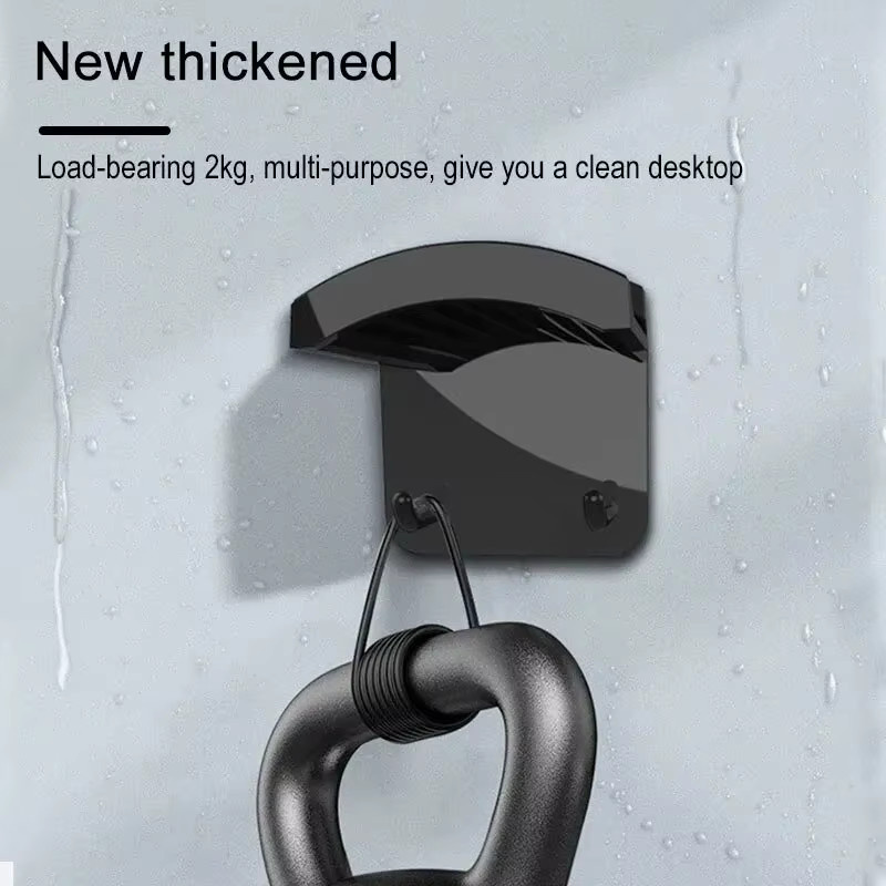 Headset-Haken und Gamepad-Halterung zur Wandmontage unter dem Tisch in Schwarz - Bild 2