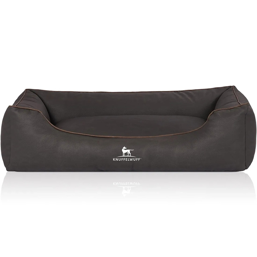 Knuffelwuff Hundebett Scottsdale Sofa aus Kunstleder mit erhöhtem Rand, Schwarz, B: 120 cm, T: 85 cm - Bild 2